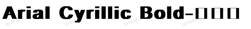 Arial Cyrillic Bold字体转换